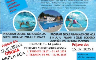 BESPLATNA LJETNA ŠKOLA PLIVANJA!