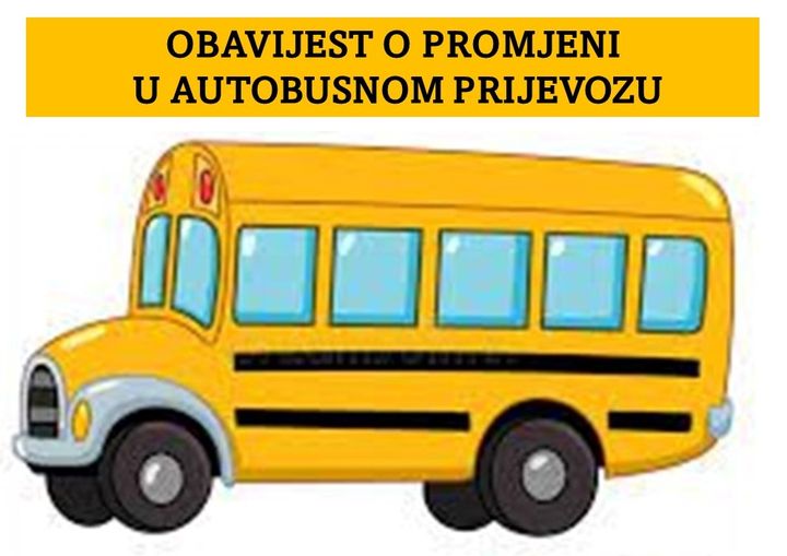 Obavijest o autobusnom prijevozu
